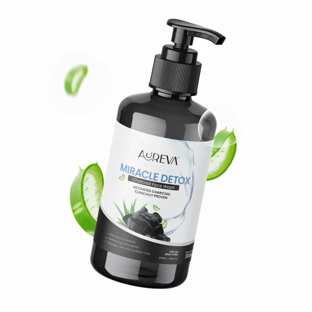 Charcoal Face Wash for Men & Women | Detox & Deep Cleanse with Activated Bamboo Charcoal | Oil-Control, Acne-Prone Skin | 200 ml