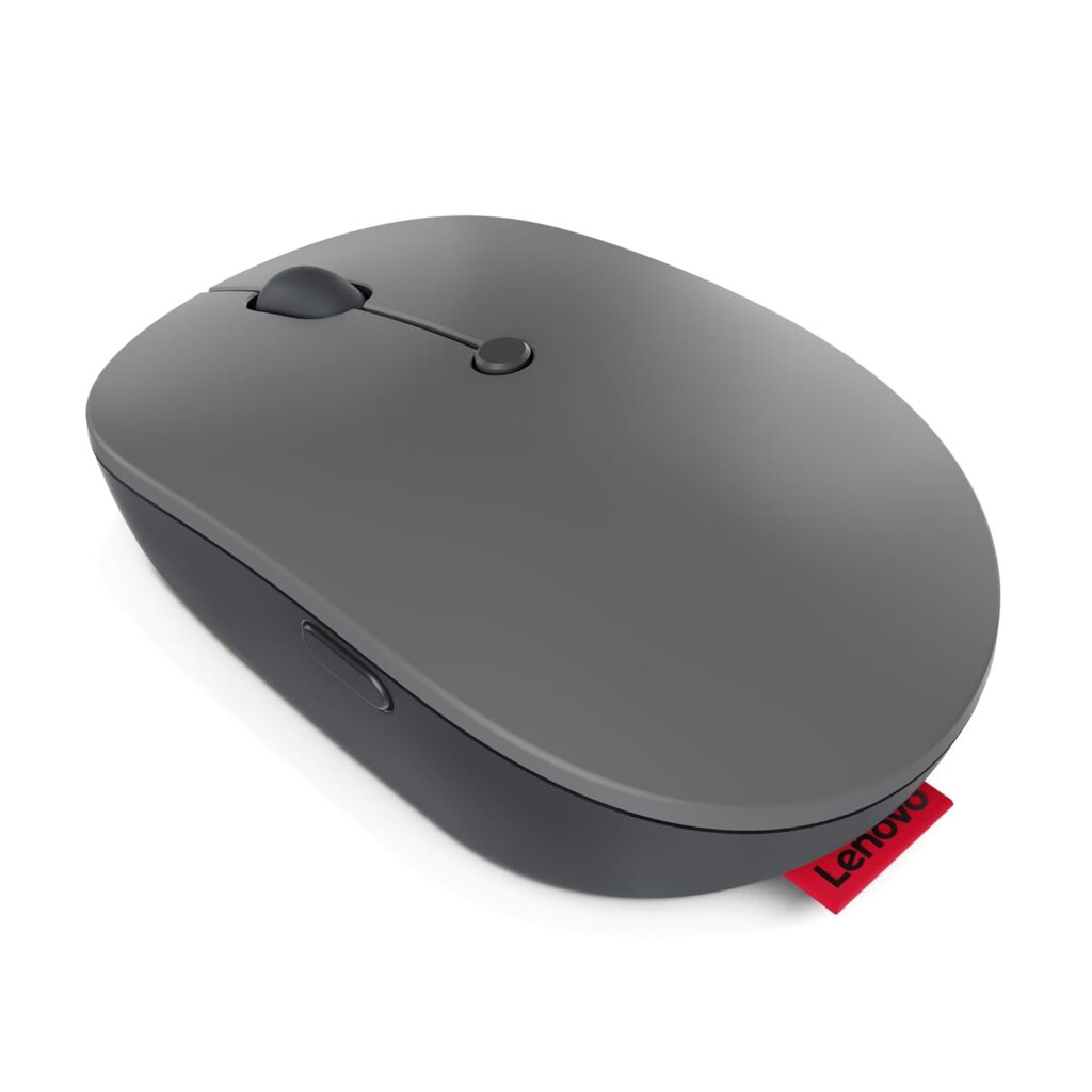 Lenovo Go USB-C Wireless Silent Mouse | Upto 2400 DPI | Rechargeable | Fast Charge (Upto 3 Months in 2hrs) | Programmable | 71gm Ultra-Light | Call Mode for Teams Productivity | 3Yr Exchange Warranty