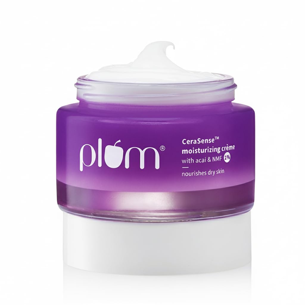 Plum CeraSense Moisturizing Crème with Ceramides & Peptides | Instant barrier repair|72-hr moisturization | Dermat-Tested | Moisturizer for dry & normal skin types| Women & Men | 25g