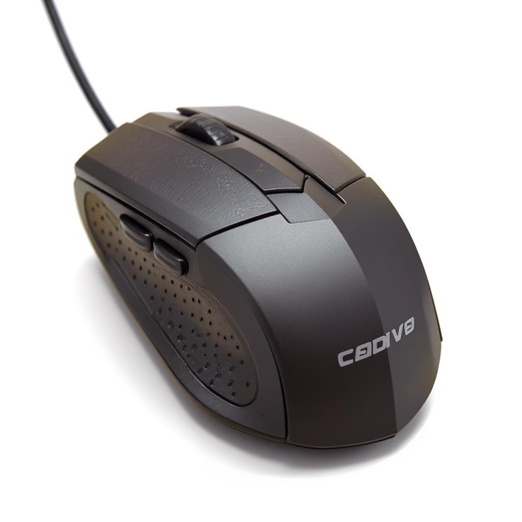 Kaidiwei 001 Wired Mouse | Optical Mouse for Business Office | USB Connectivity with 4‑Way Roller and 2 Keys | Compatible with Laptops | Compact 118x70mm Design