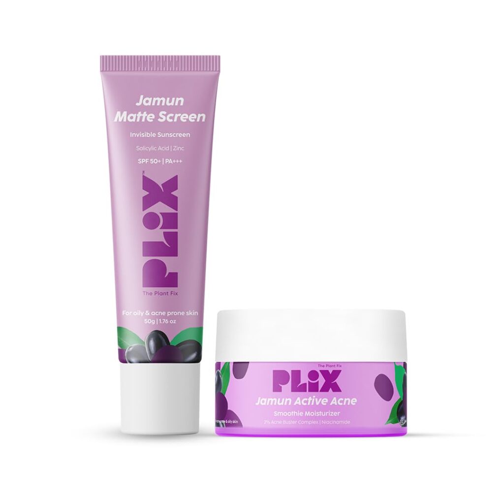 The Plant Fix Plix Acne Combo,Moisturizer & Sunscreen (30Gm + 50Gm),SPF 50 Combination Of 2% Salicyclic Acid & Niacinamide For Hydration & Reduce Acne,Pimple Marks,Lotion