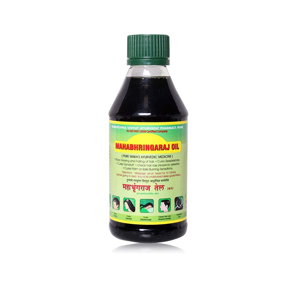Mahabhringraj Oil 1 Bottle Of 200Ml,Scalp Massaging Oil Ramakrishna Pharma Brand-Ayurvedic Medicine,Pack Of 1
