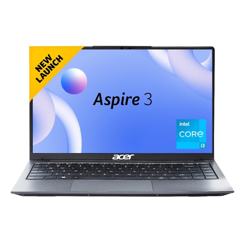 acer Aspire 3 Intel Core i3 12th Gen 1215U - (8 GB/512 GB SSD/Windows 11 Home) A324-51 Thin and Light Laptop (14 Inch Full HD LED-Backlit IPS Display, Steel Gray, MS Office, 1.45 Kg)