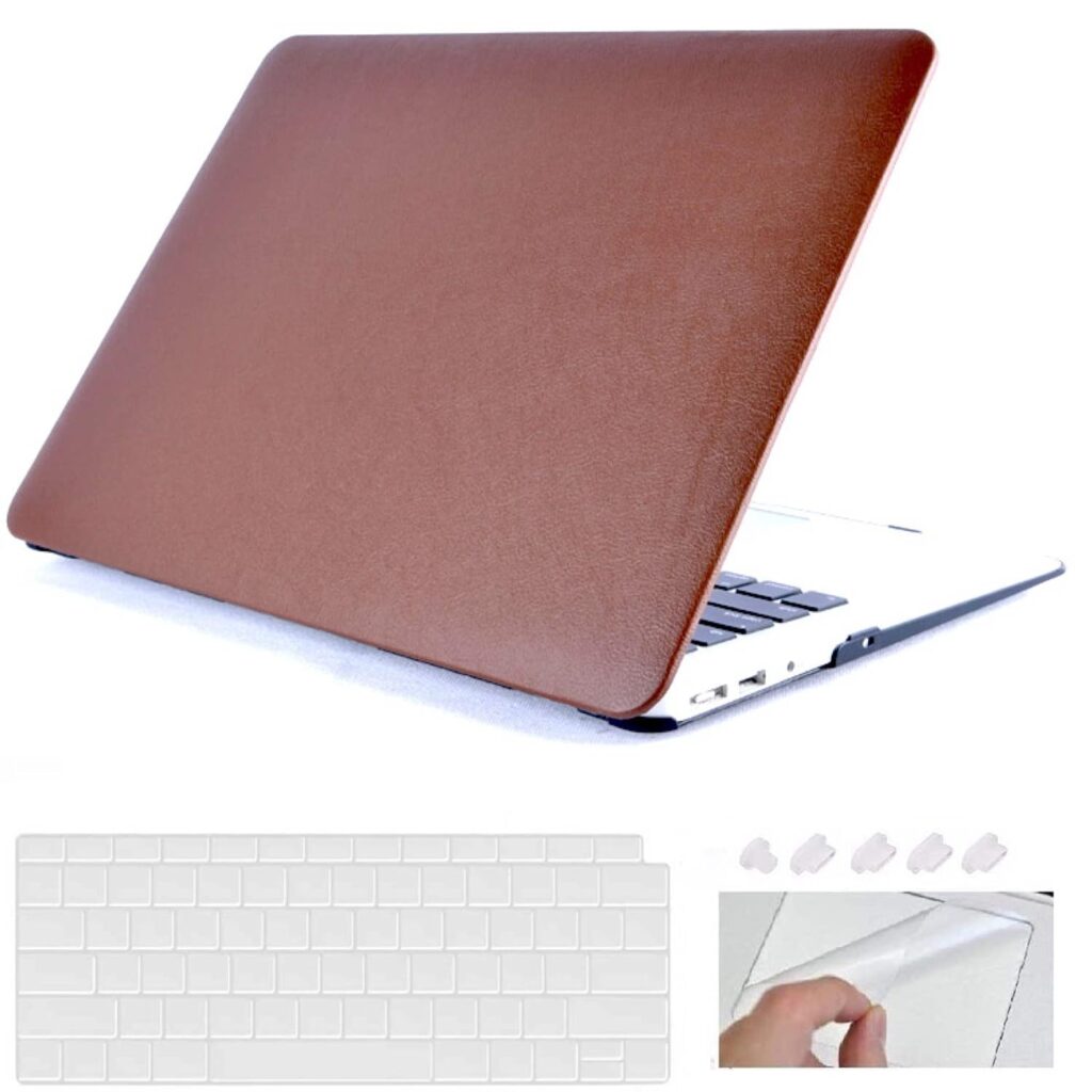Compatible with MacBook Air 13 inch Case Cover 2010-2017 Release A1369/A1466 Chip, Protective Plastic Hard Shell Case Cover (PU Brown)