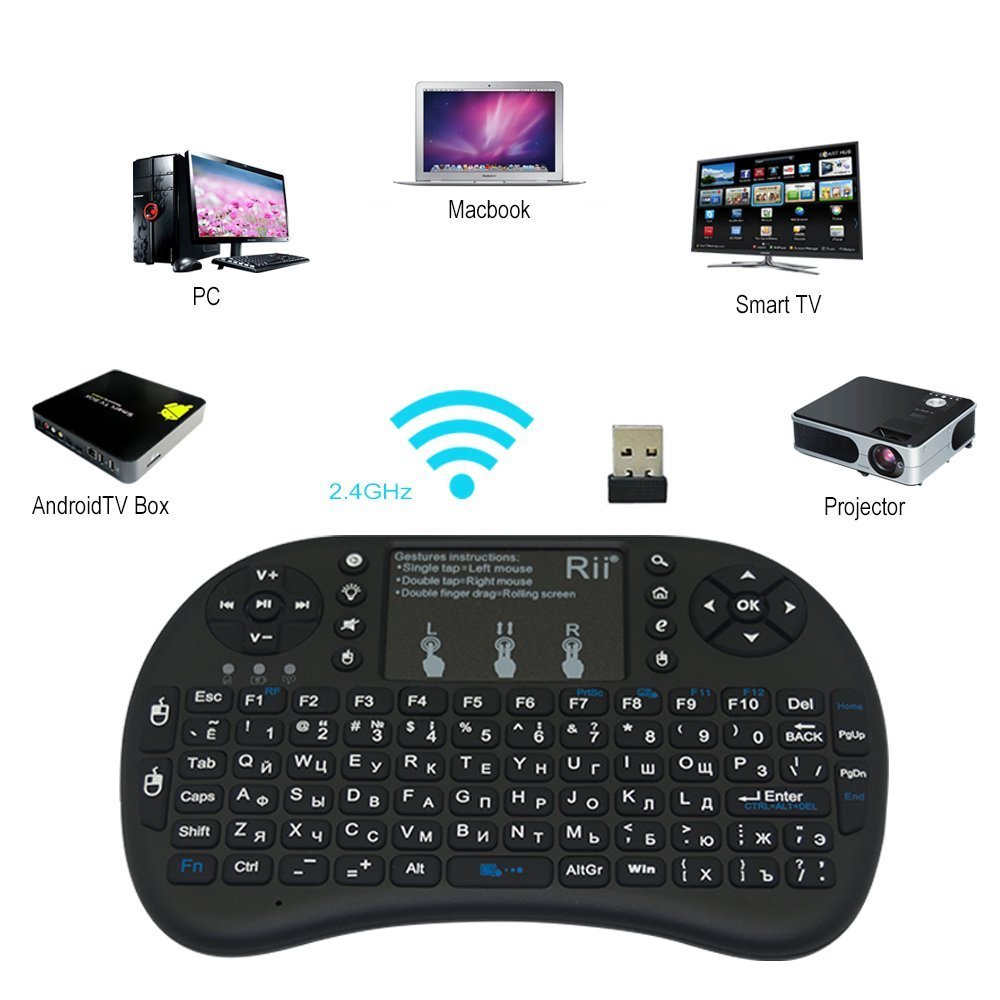 Mini Wireless Keyboard and Mouse with 360 Degree Flip Design USB Drive Port Rechargeable Lithium-Ion Battery Ergonomically Handheld Design