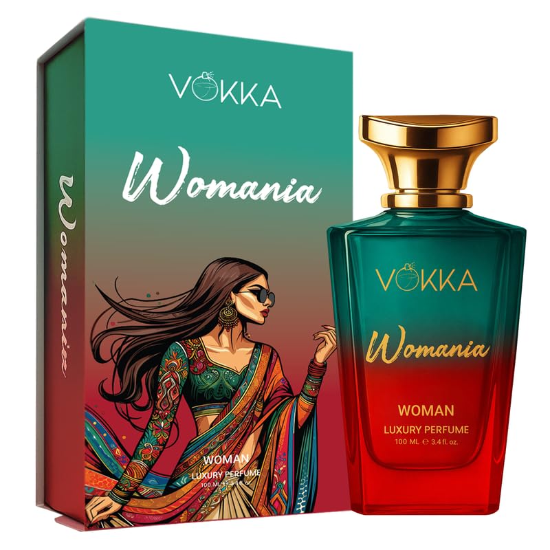 VOKKA Womania 100ml Perfume | Luxury Long Lasting Perfume for Women | Signature Scent with Fruity Floral Notes | EDP for Gift | Notes: Saffron, Passionfruit, Peony, Musk, Oakmoss