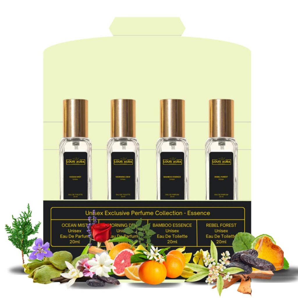 Louis Aura Unisex Exclusive Perfume Collection - Essence | Net Vol: 4N X 20 ml = 80 ml
