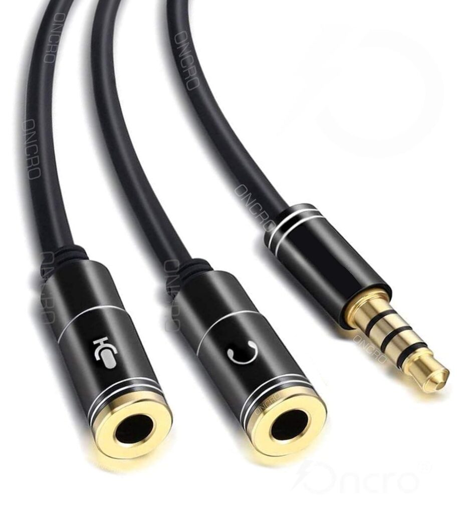 3.5mm Audio Y Splitter Cable 1 Male to 2 Female Stereo Headphone Microphone Extension Adapter for Gaming Headsets Earphones Laptops Smartphones Tablets PCs Audio Devices