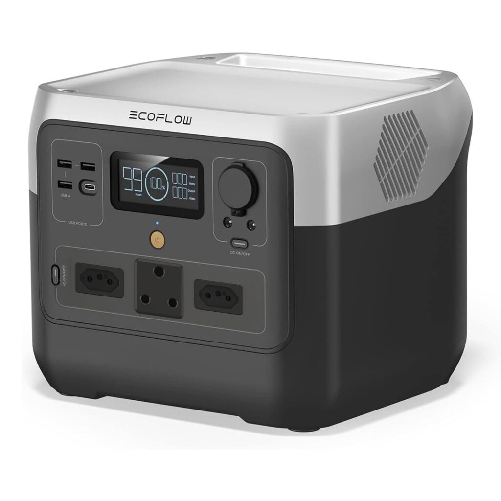 EF ECOFLOW RIVER 2 Pro Portable Power Station | 768Wh LiFePO4, 70Min Charge | 1600W X-Boost (4x800W AC) | 230V/50Hz | Solar Ready for Home/Camping/RV