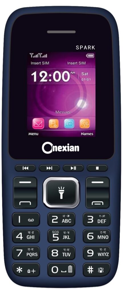 Onexian Spark 2160 Dual Sim |Keypad Mobile| with 1.8" Display | Voice Changer | Auto Call Recording | Long Lasting Battery | Wireless FM | Digital Camera | Feature Phone | Torch | Blue