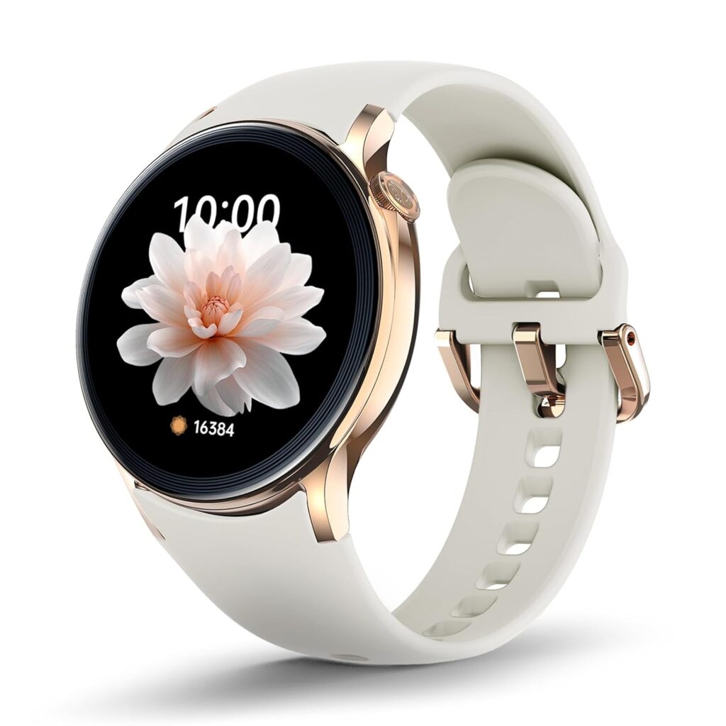 Smart Watch Health Fitness Tracker with 24/7 Heart Rate, Stress, Blood Oxygen Sleep Monitor, 100+ Sports Modes, Step Calorie Counter Pedometer IP68 Waterproof for Android and iPhone Women Men, White