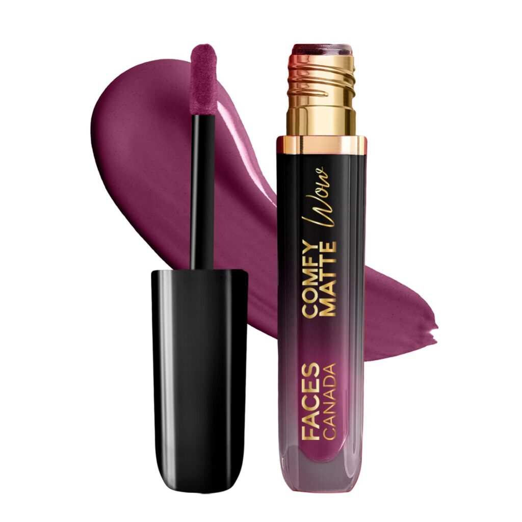 FACESCANADA Comfy Matte Wow Liquid Lipstick - Orchid Opulence 10, 3.8ml | One Swipe Application | Highly Pigmented | Comfortable Wear | Glides Smoothly | Long Lasting | Transferproof