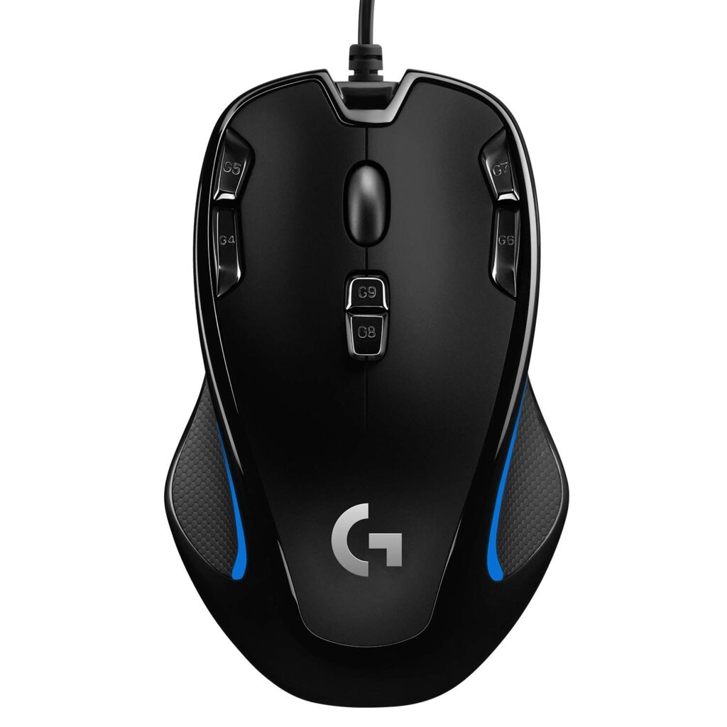 Logitech G300s USB Wired Gaming Mouse, 2, 500 DPI, RGB, Light Weight, 9 Programmable Controls, On-Board Memory, Compatible with PC/Mac - Black
