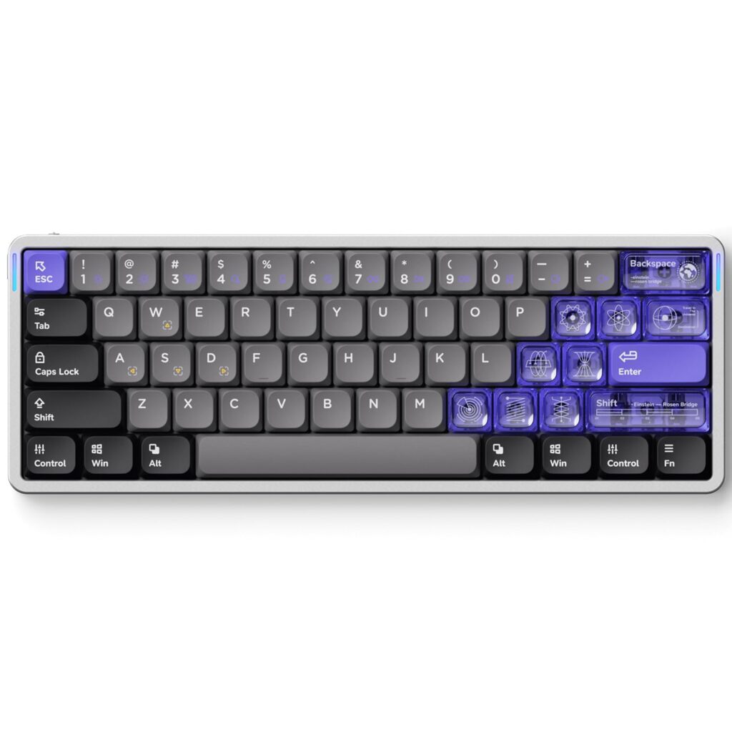 nuphy Air60 HE Magnetic Switch Gaming Keyboard,61 Keys Wired Keyboard, 60% Compact,Actuation Point Adjustable, 8K Hz Polling Rate,Hall Effect Switches keyboared Low-Profile Magnetic Jade Switch