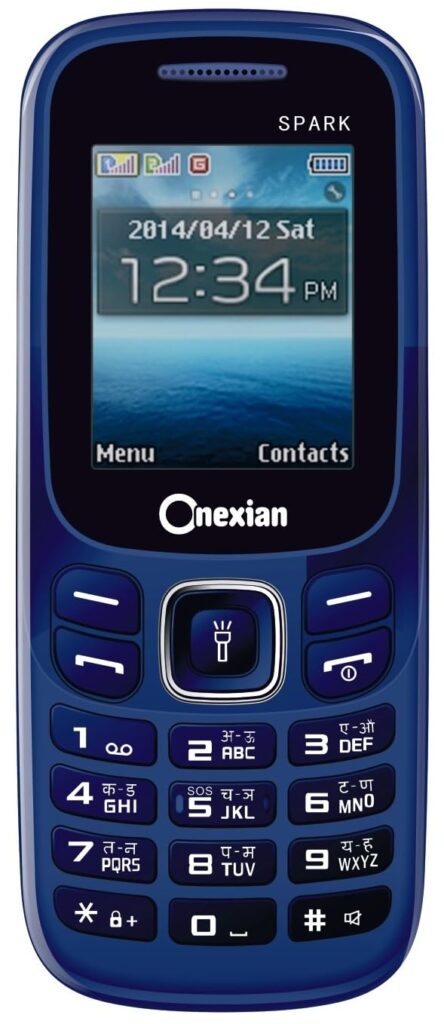 Onexian Spark 312 Dual Sim |Keypad Mobile| with 1.8" Display | Voice Changer | Auto Call Recording | Long Lasting Battery | Wireless FM | Digital Camera | Feature Phone | Torch | Blue