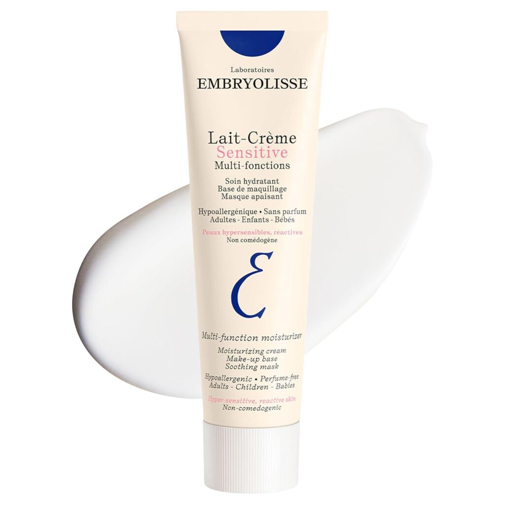 Embryolisse Lait Crème Sensitive Moisturizer. Hypoallergenic Face & Body Cream for All Skin Types With Aloe Vera & Shea Butter. Fragrance-Free & Suitable for Sensitive Skin, 100 ml