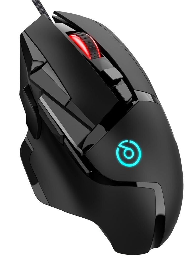 Offbeat – CYRAX Wired Gaming 10D Macro Buttons Mouse | RGB Carpet Light 20K DPI | 1000Hz Polling Rate
