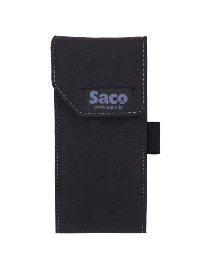 Saco Power Bank Cover Pouch Case – Shockproof Synthetic Leather Case Compatible with Mi 20000mAh, 10000mAh 2i/3i, Xiaomi Wireless Power Bank (Black | Wallet Style)