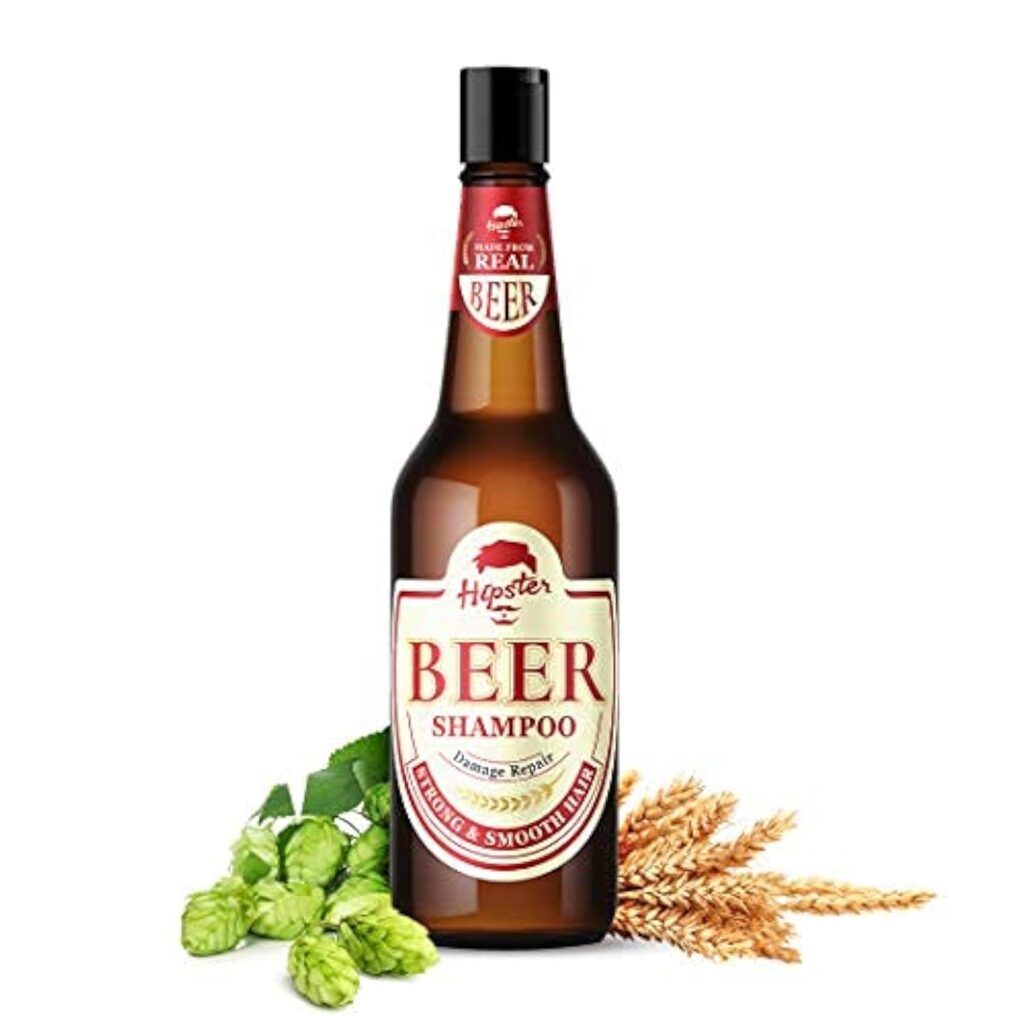 Hipster Beer Shampoo Damage Hair Repair 250ml | For Men and Women | No Alcohol, No Paraben | Yogurt Whey Protein, Soya Protein, Jojoba Extracts