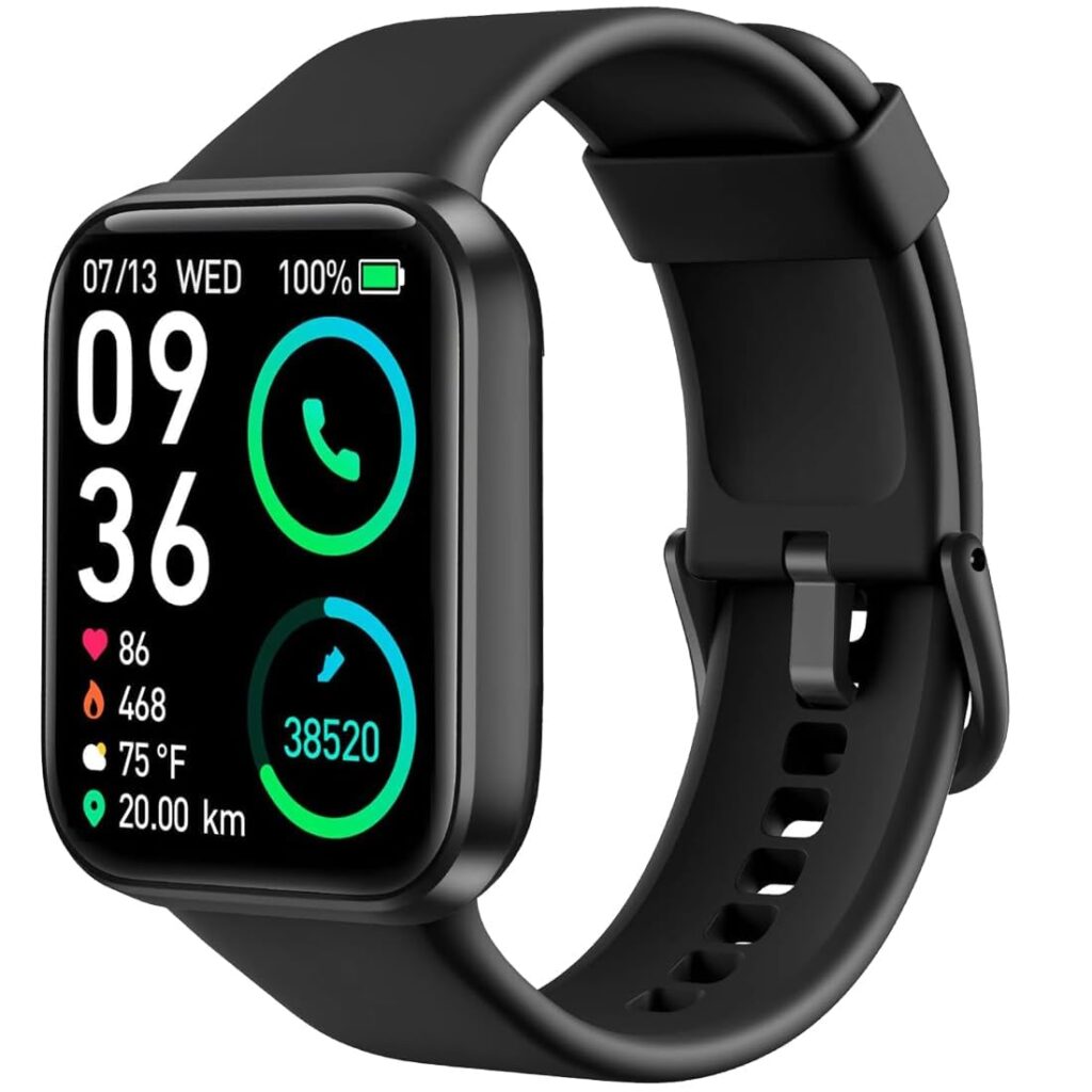 Bouncefit M I D116 Fitness Band Smart Watch for Men, Women, Boys, Girls, Kids – Single Touch Interface, Water Resistant, Workout Modes,Quick Charge Sports Smartwatch – Black (BB)