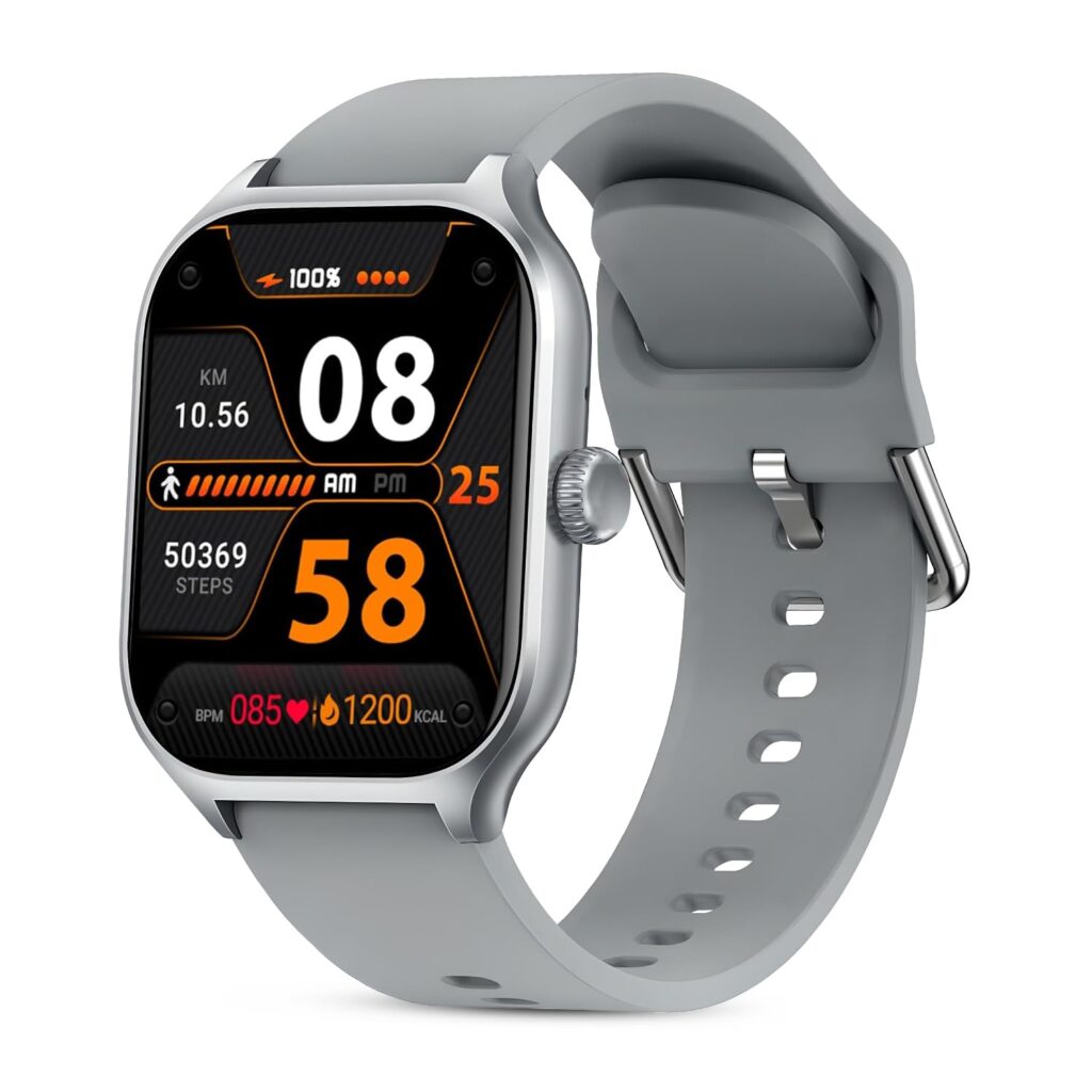 PunnkFunnk H9 Smart Watch 2.01" TFT Display, Bluetooth 5.0 with 100+ Sports Mode, Heart Rate & Blood Oxygen Monitor, Call & Message Reminders Compatible with Android & iOS, IP67 Waterproof(Grey)