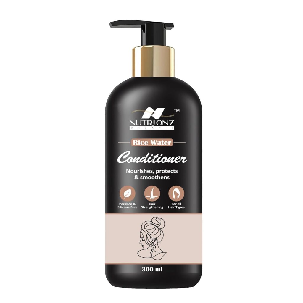 Rice Water Conditioner for Frizzy & Dry Hair | Hydrating & Smoothening Formula | Paraben & Sulfate-Free | Moisturizes & Repairs Damaged Hair | for Men & Women | 300 ml