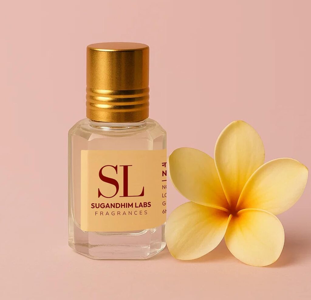 SUGANDHIM LABS Nag Champa I Non-Alcoholic Roll-On Attar-Itra I 6 ML Pure oil Attars, Long-Lasting Fragrance for Men & Women I Regular Wear, Religious Use, Gifting, Office, Festive Use I