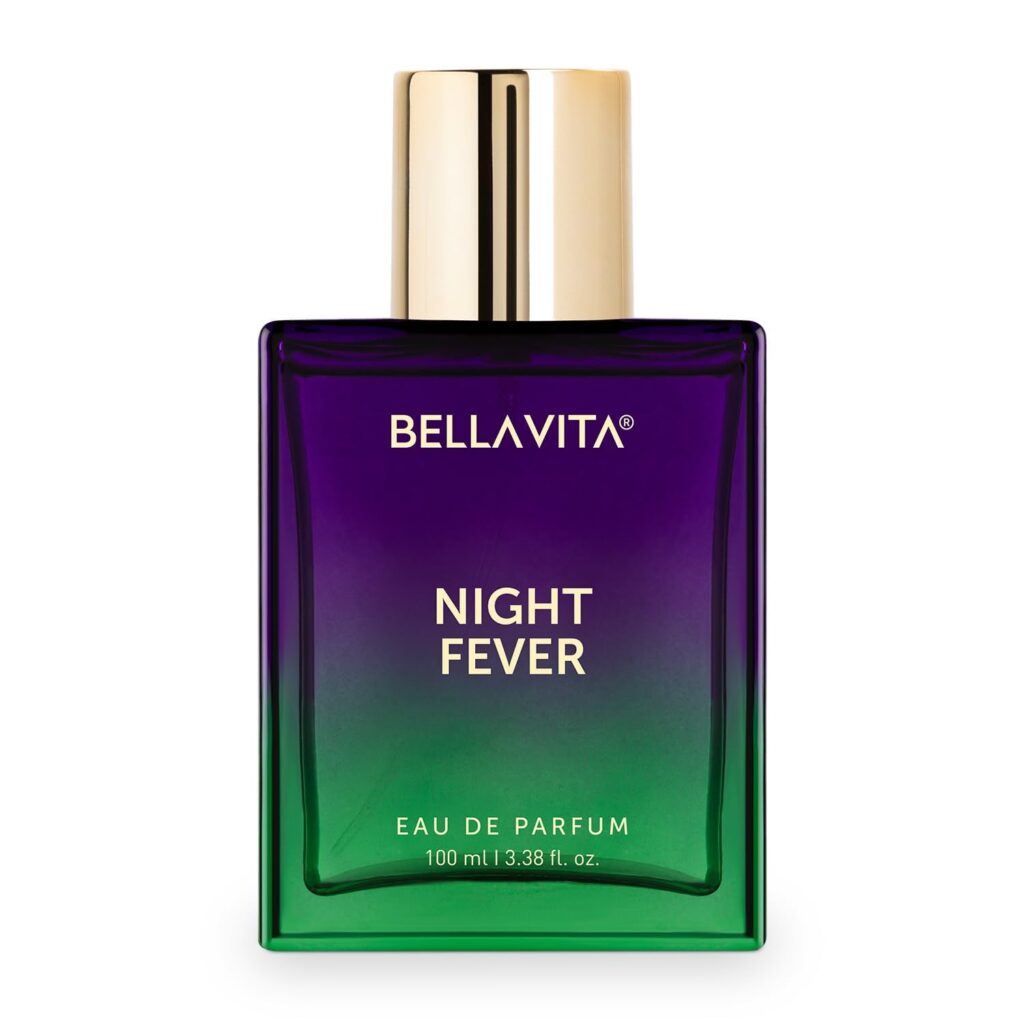 BELLAVITA Night Fever | Long Lasting Eau De Parfum 100ml Perfume for Man and Woman | with Bergamot Mandarin, Peach, Musk & Vanilla | Fruity Premium Unisex Fragrance Scent