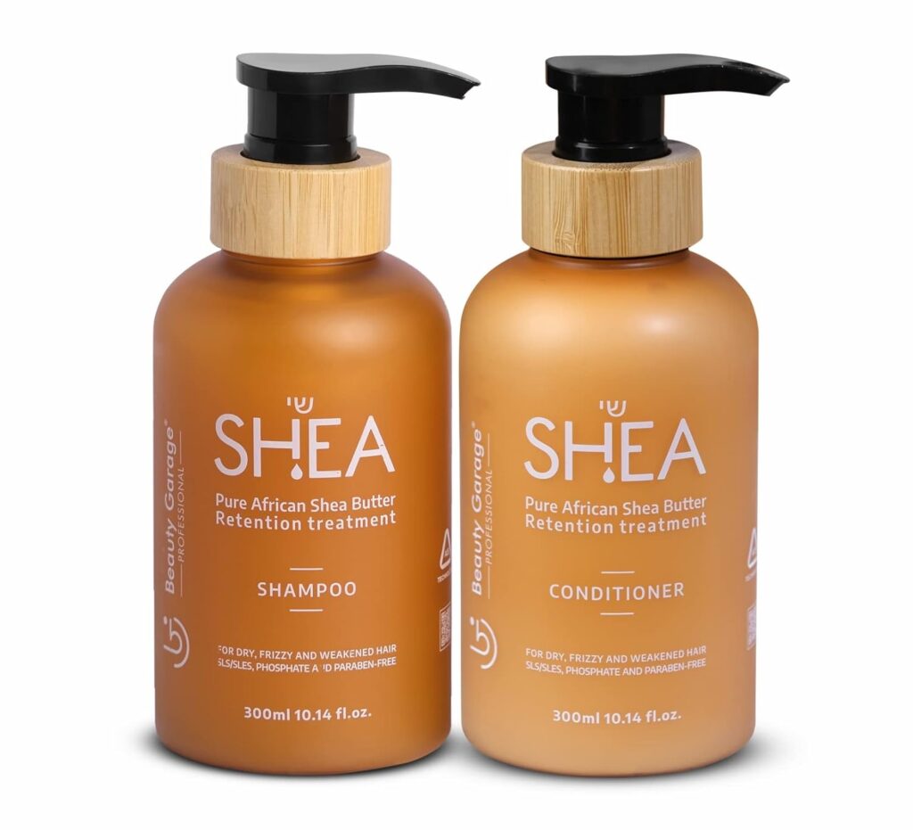Beauty Garage Shampoo and Conditioner for Women | Sulfate-Free Shea Retention Hair Care Treatment | Shampoo Conditioner Combo Pack for Dry & Color-Treated Hair (Pack of 2)