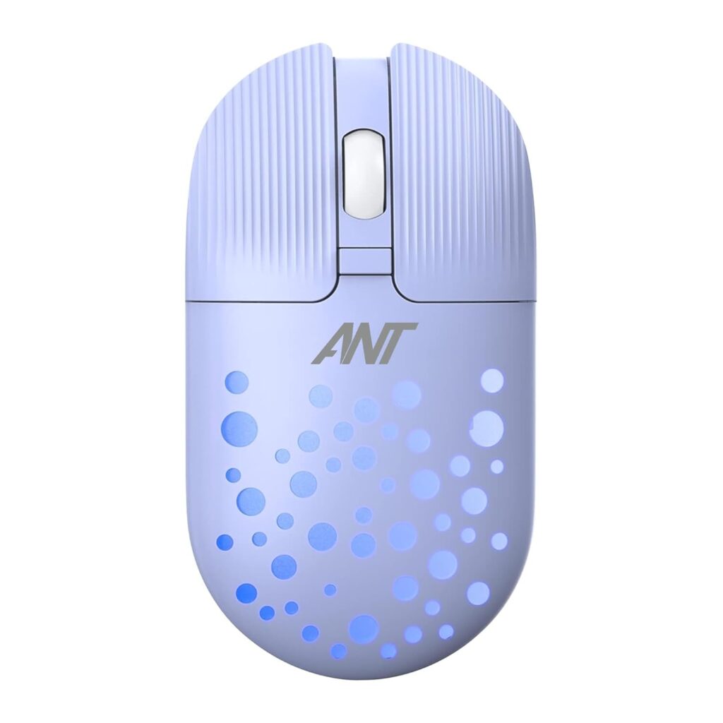 Ant Optical Mouse 05 1600 DPI Wireless Mouse - Light Purple