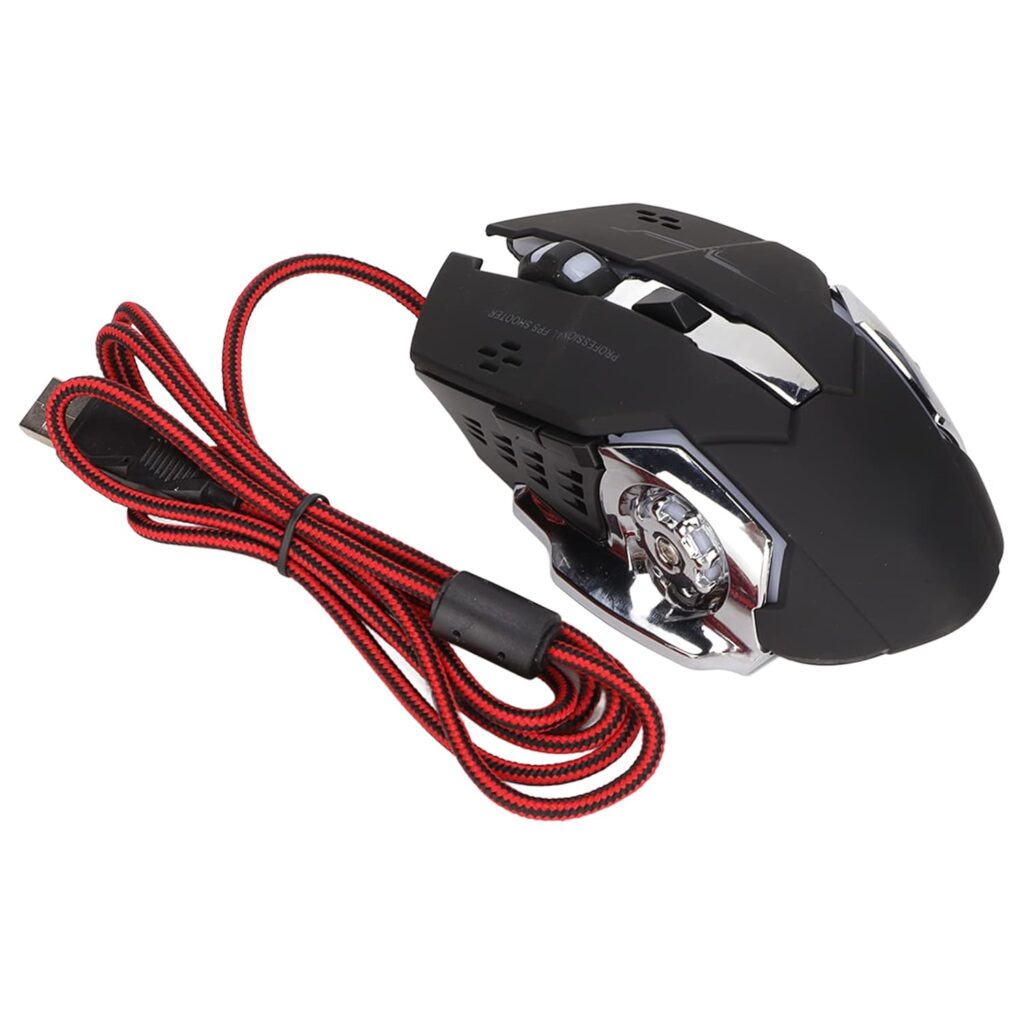 Wired Mechanical Mouse, Mechanical Design, Breathable Light Side Buttons, Wired Gaming Mouse for Computer Equipment