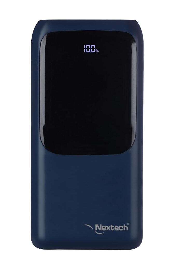 Nextech Astro PDQC 22.5W | 20000mAh Fast Charging Power Bank | Dual Output (PD+USB) | Dual Input (Type-C+Micro USB) | Wireless Power Bank | Compatible with iPhone & All Smartphone Tablet | Blue