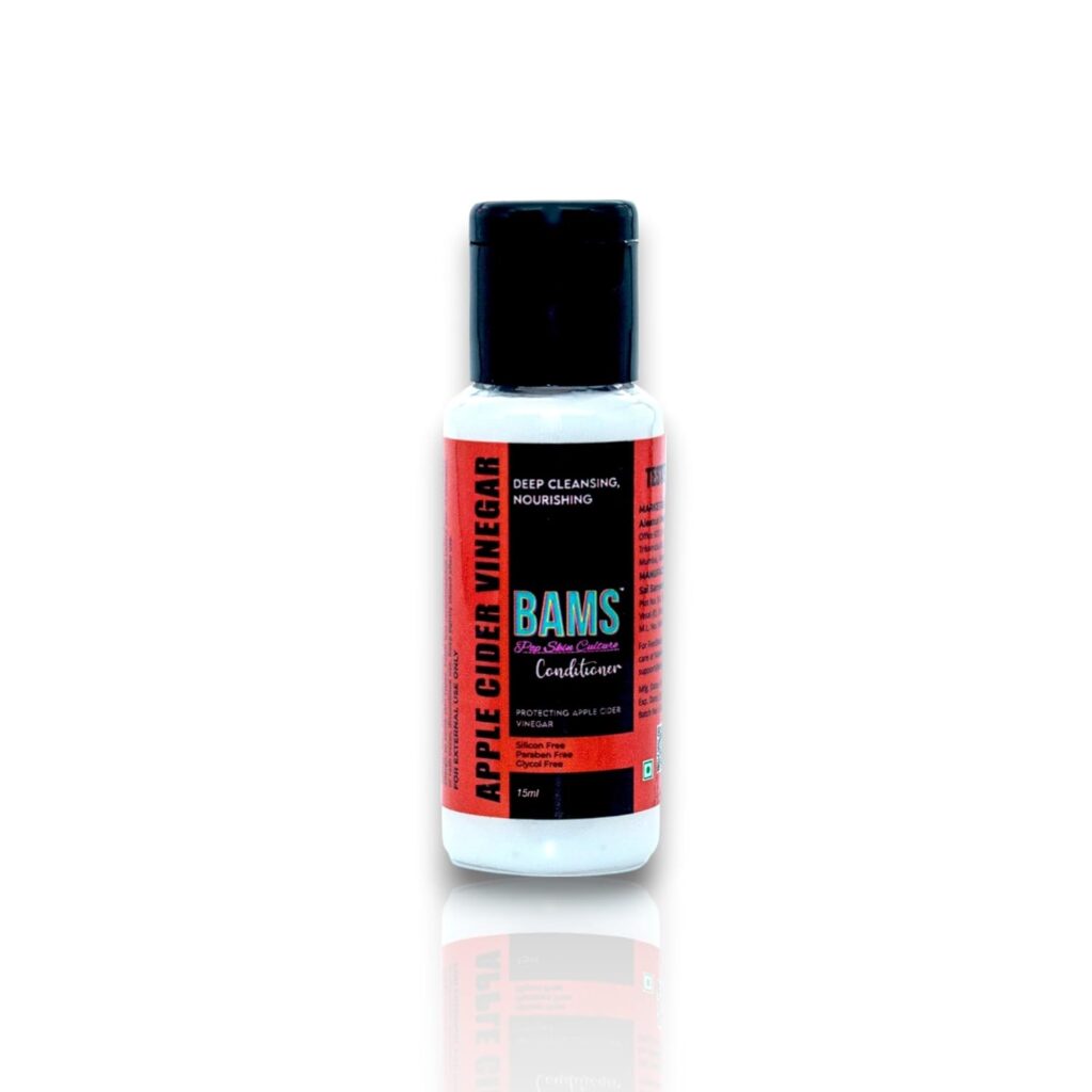 BAMS | Apple Cider Vinegar Conditioner | 15ml Tester | Detoxifying & Smoothing Formula for Healthy Hair | Sample Size for Trial Use | Suitable for All Hair Types | Travel-Friendly | for Women and Men