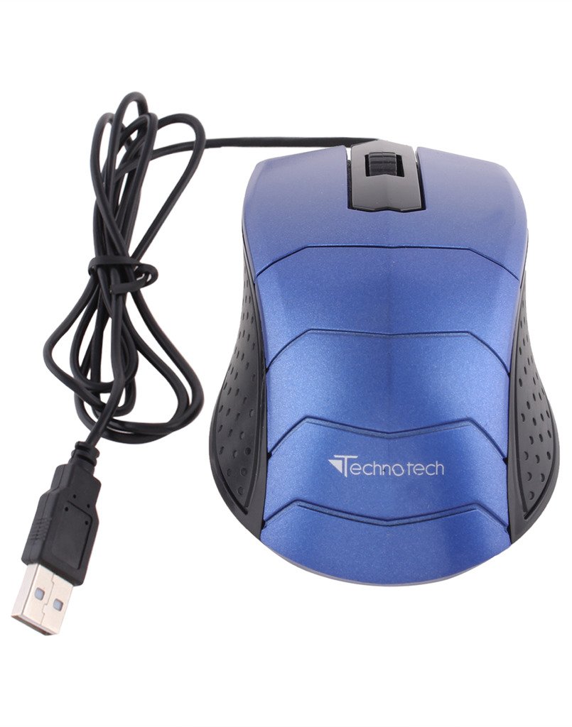 Technotech TT-A09 USB Optical Mouse for Laptop Desktop PC (Blue)
