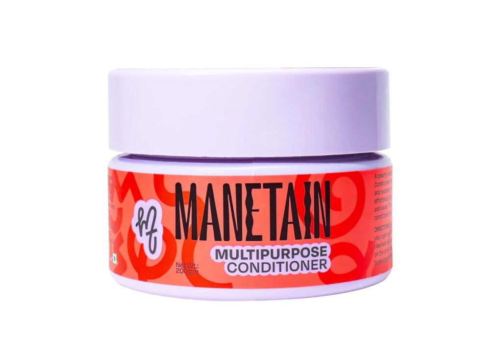 MANETAIN Multipurpose Hair Conditioner 200gm for Curly, Wavy, and Frizzy Hair | Protein/Moisture Balanced | Deep Conditioning, Hydrating, Strengthening, Detangling & Curl Enhancing | No Sulfates or Parabens