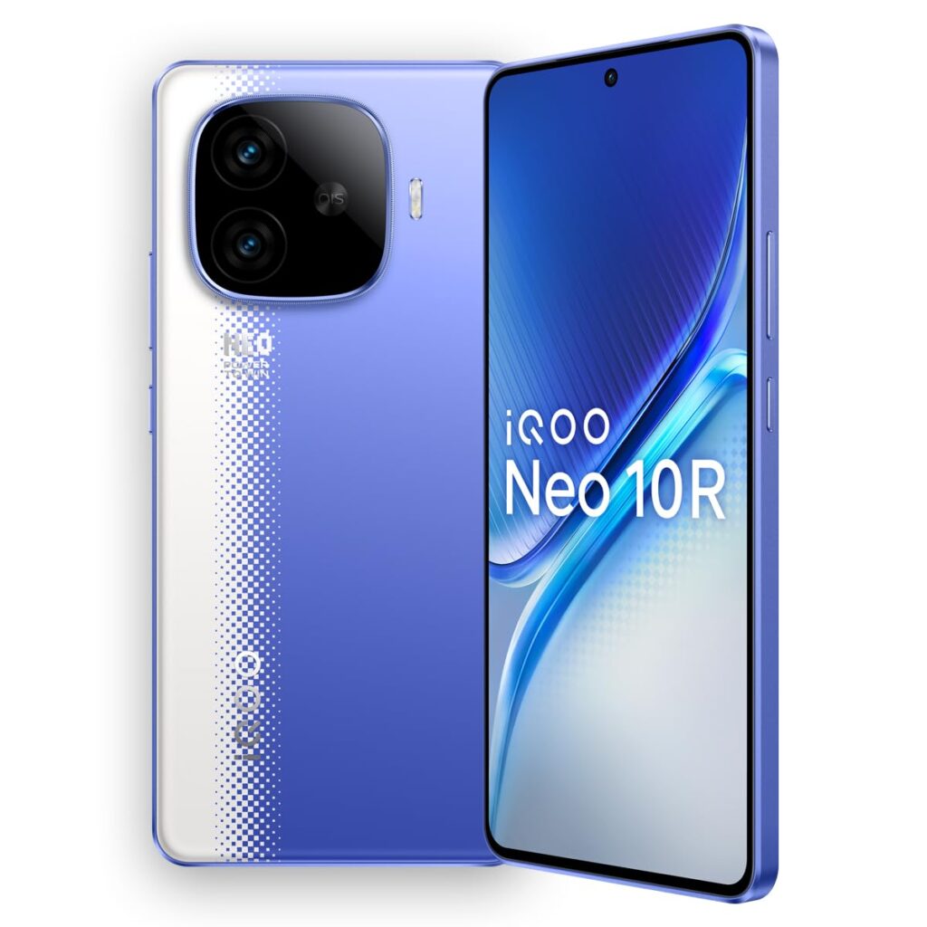 iQOO Neo 10R 5G (Raging Blue, 12GB RAM, 256GB Storage) | Snapdragon 8s Gen 3 Processor | India's Slimmest 6400mAh Battery Smartphone | Segment's Most Stable 90FPS for 5 Hours