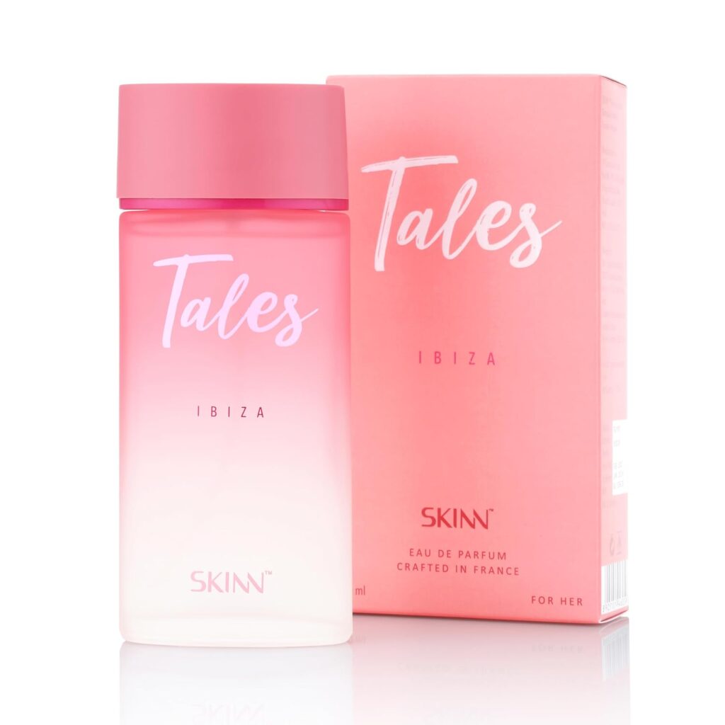 Skinn By Titan | Tales Ibiza Perfume - 100 Ml | Perfume For Woman | Gift for Women | Premium Fragrance | Grooming Essentials | Long Lasting Smell for Women |Floral & Fruity| Eau De Parfum