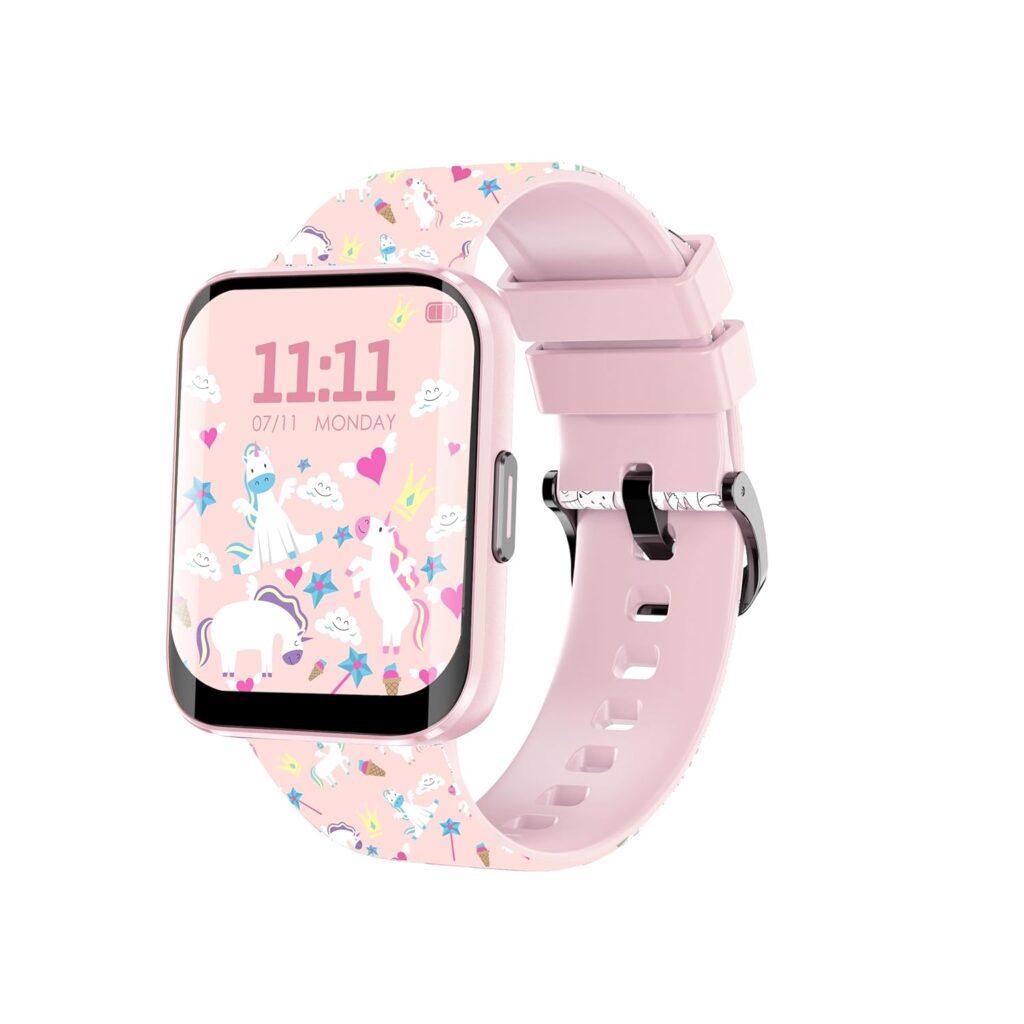 WatchOut Champion Kids SmartWatch with Habit Building, Heart Rate, Water Reminder, Curved Sceen, Waterproof, Activity Track, School Mode, Best Gift, Boys, Girls, Age 3-17, SharkTank Fame (Blush Pink)