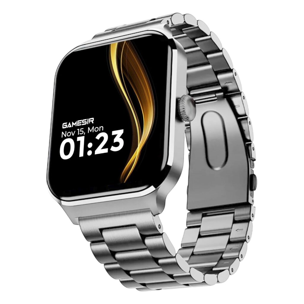 GameSir Nexoro 2.01” Smartwatch for Men & Women Bluetooth Call, Heart Rate, SpO2, Sleep & 100+ Sports Modes, IP68 Waterproof, Compatible with Android & iPhone (Metal Grey)