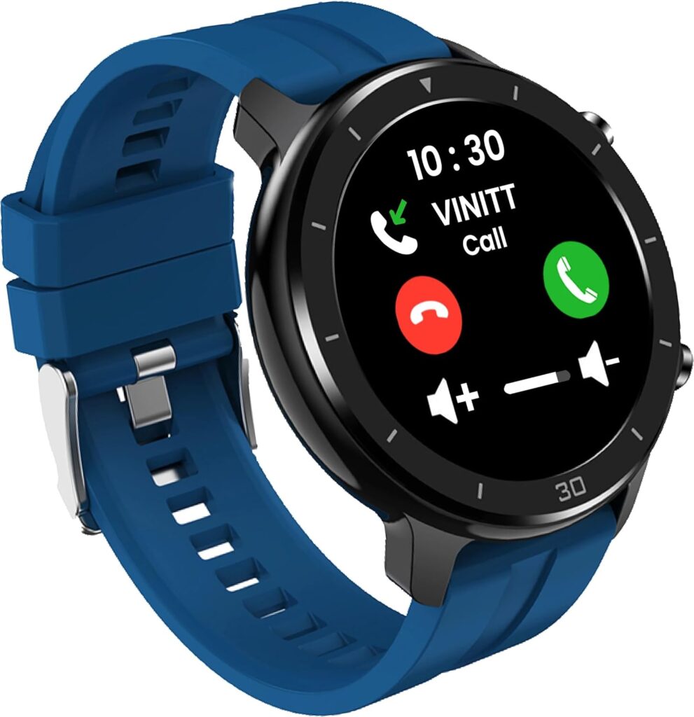 XTOUCH Smartwatch with Bluetooth Calling, Heart Rate Monitor, Sleep Tracker, Sports Modes, Contact Sync, Inbuilt Speaker, Microphone, Multilingual Support (Blue)