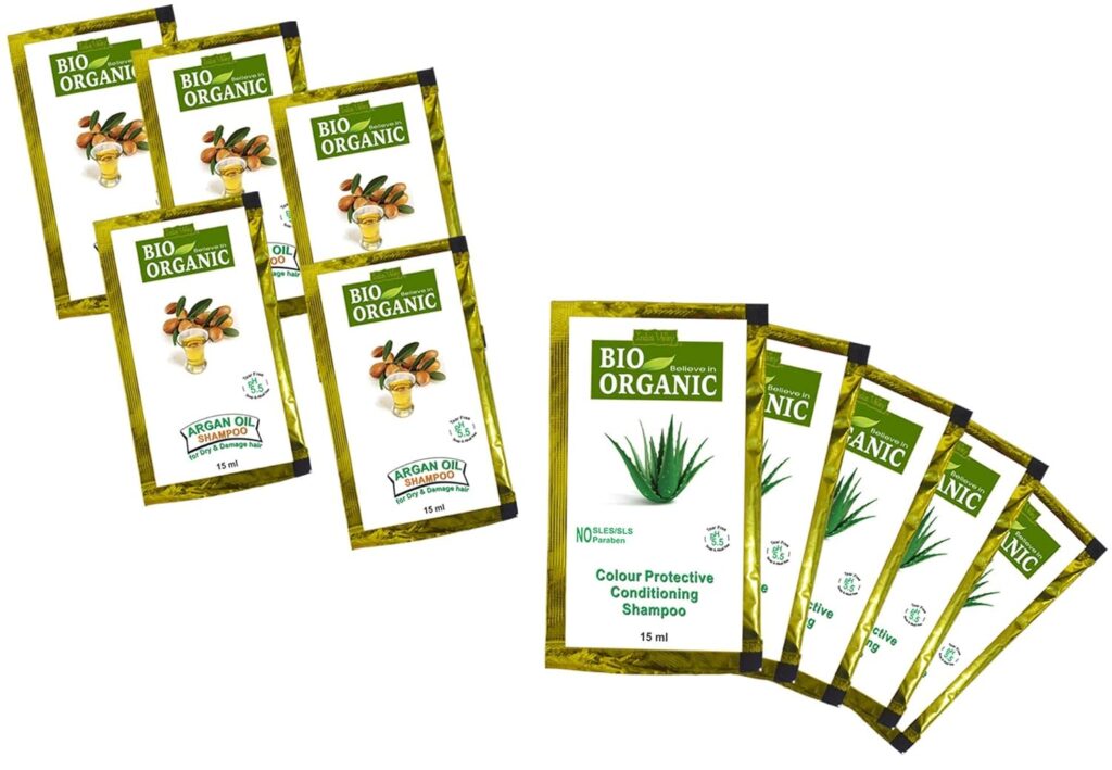 INDUS VALLEY Argan Oil 5 Sachets And CP Shampoo 5 Sachets Combo-Pack of 10 Sachets (15ml x 10=150ml)