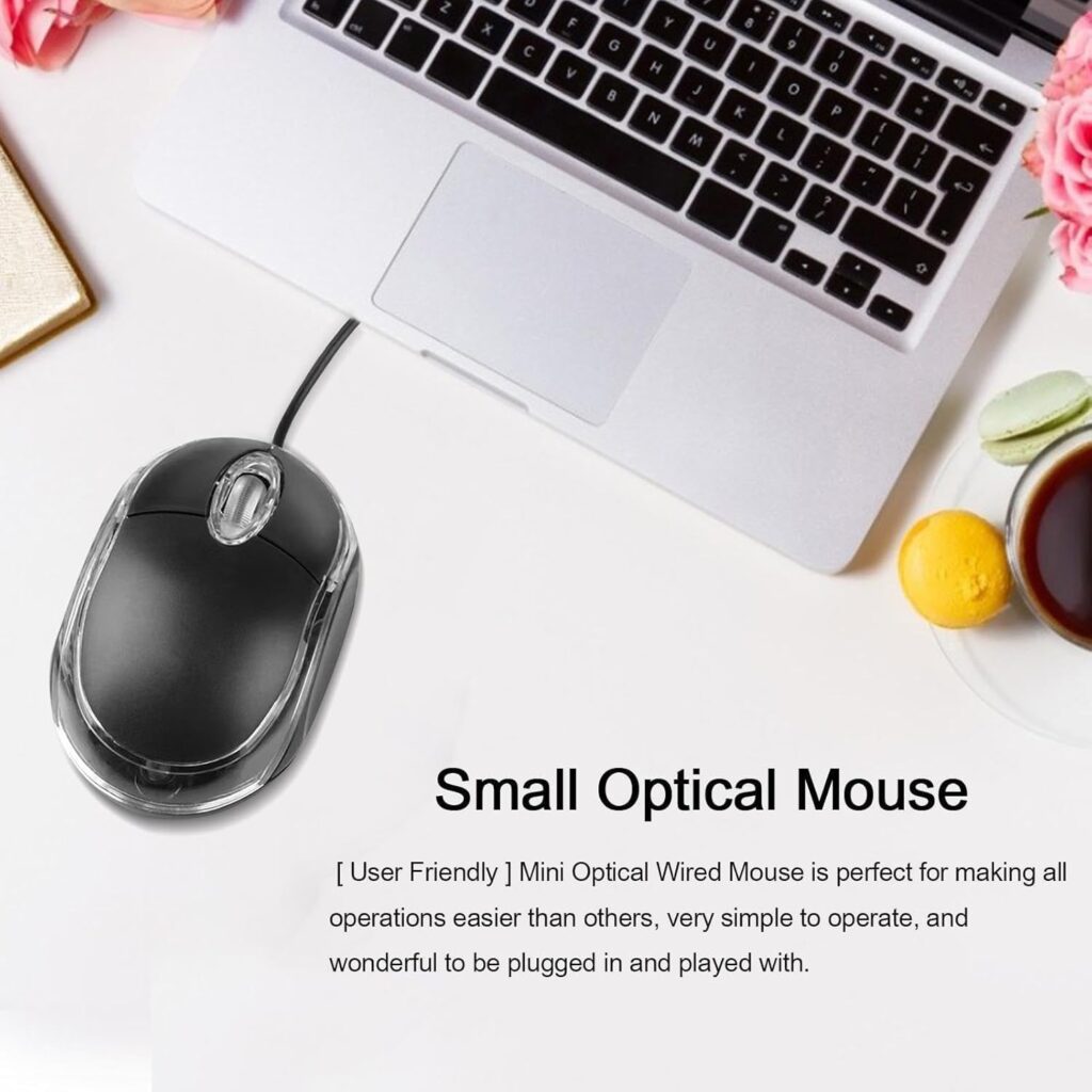 BSVR Wired Mouse Sleek Design, USB Connectivity with RGB Lighting - | 1000 DPI Optical Sensor | Plug and Play | Compatible with PC and Laptop_M60