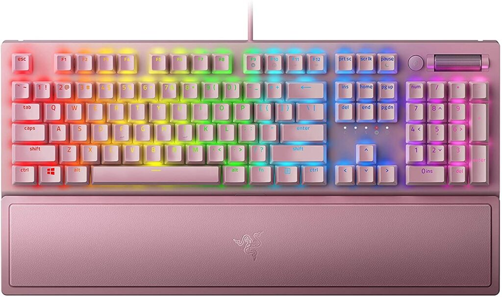 Raze BlackWidow V3 - Mechanical Gaming Keyboard (Green Switch) - Quartz Edition - US Layout FRML Packaging