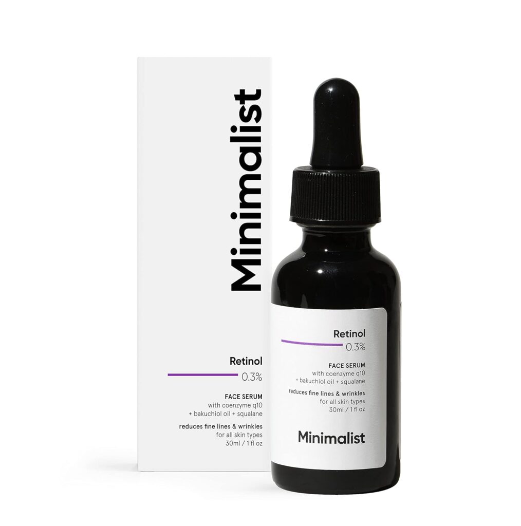 Minimalist Anti-Aging Night Serum with 0.3% Retinol & Q10|Fine Lines & Wrinkles Reduction Serum for Beginners|Water-Free Formula for Stability & Nourishment|Suitable for All Skin Types|For Unisex|30ml