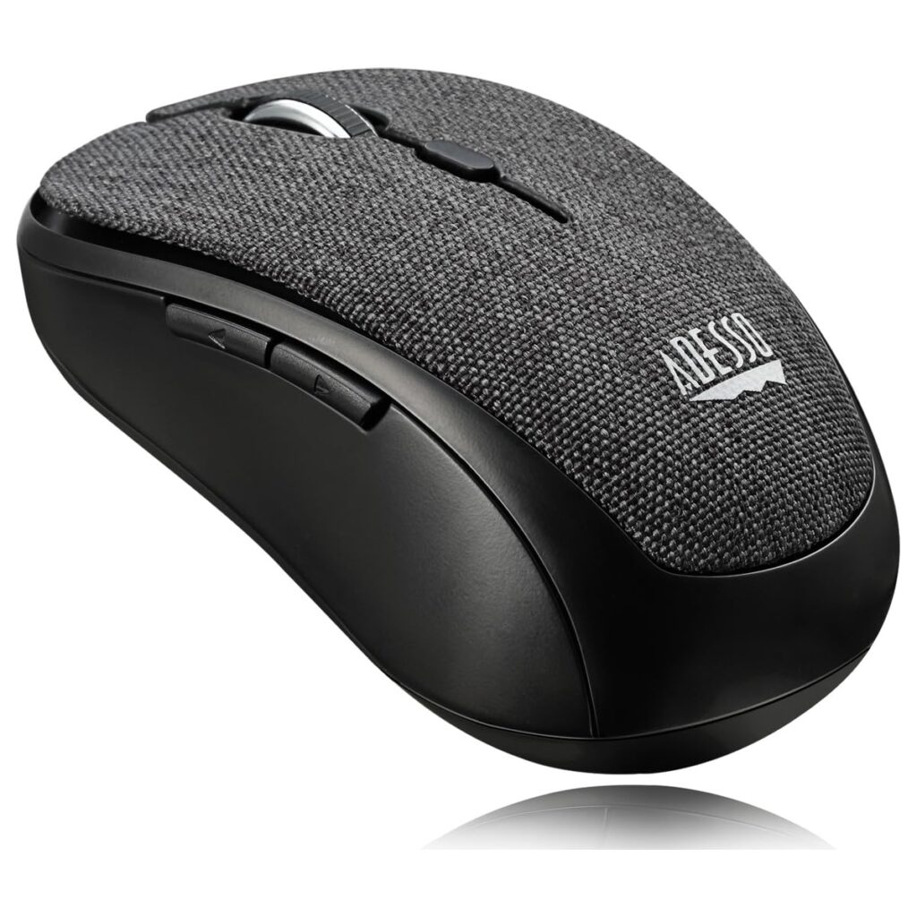 Adesso iMouse S80B Wireless Optical Fabric Mini Mouse - Black