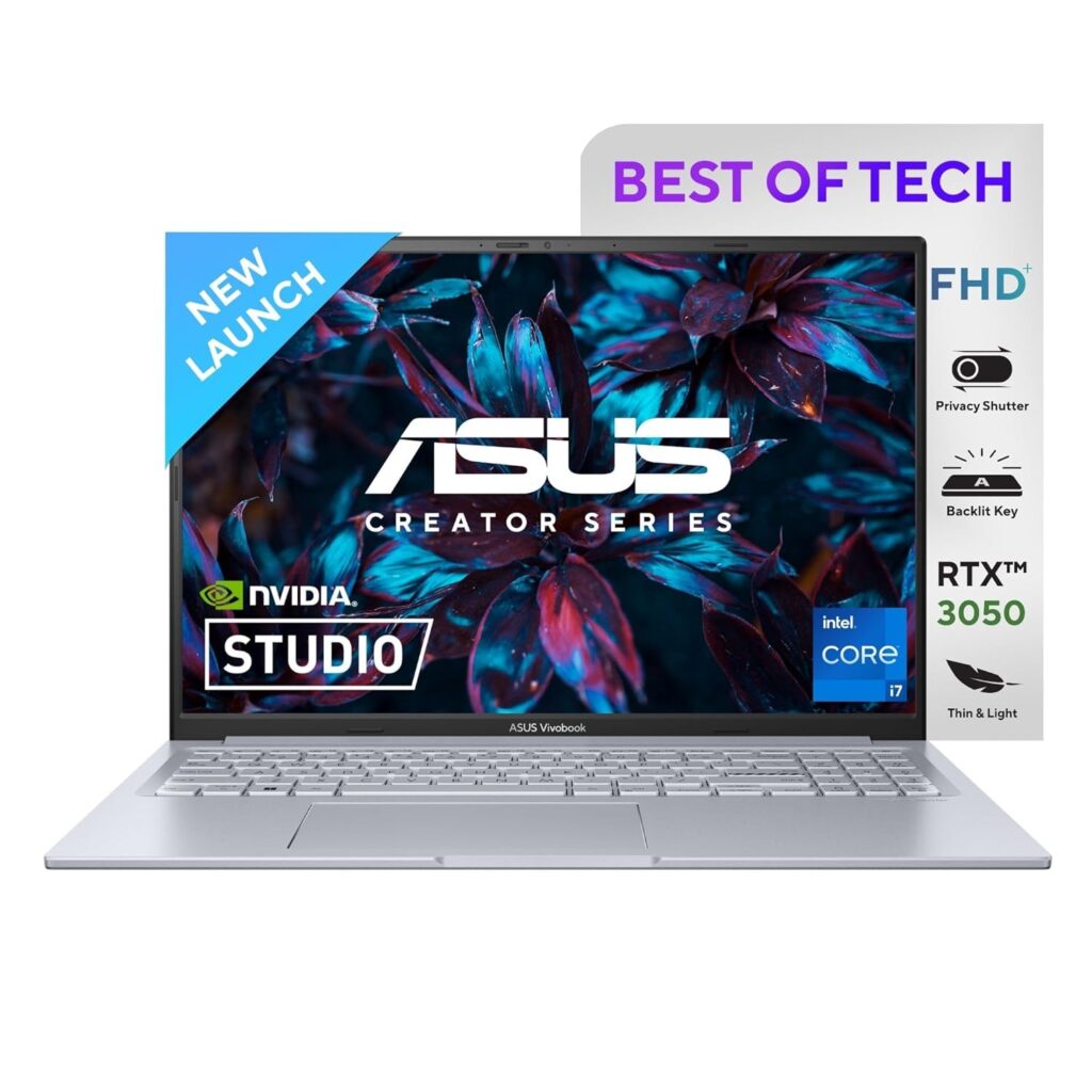 ASUS Vivobook 16X 12th Gen,Intel Core i7-12700H Fingerprint Creator/Gaming Laptop(NVIDIA RTX 3050-4GB/16GB RAM/512GB SSD/FHD+/16.0"/144Hz/Windows 11/Office 2021/Cool Silver/1.67 kg) K3605ZC-RP628WS