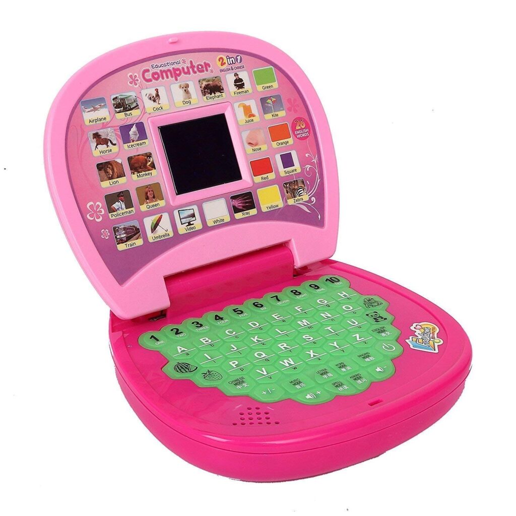 Kids Laptop for Learning Mathematics and English, Numeric and Alphabet Display with Various Modes, Educational Toy for Alphabets, Words, and Numbers,Fun Learning Experience, Multicolor
