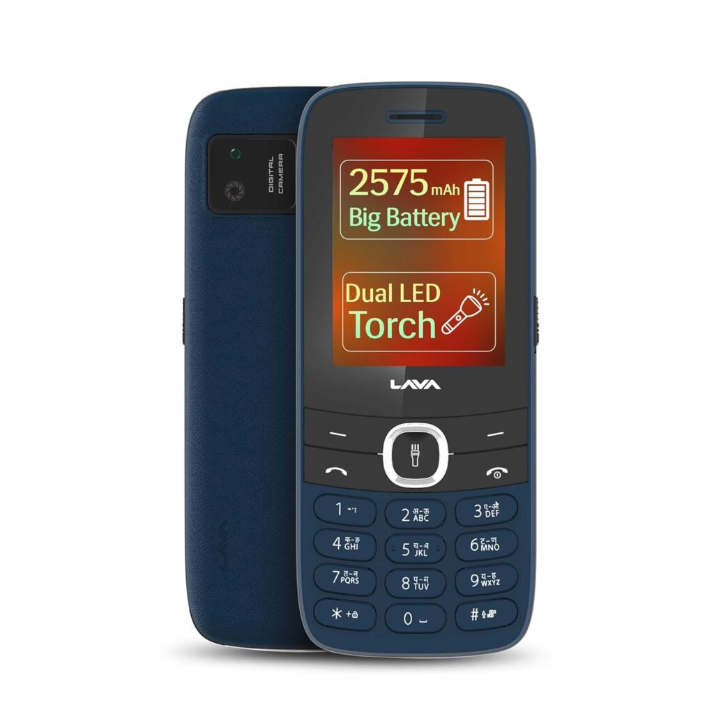 Lava A7 Torch Dual Sim Keypad Mobile Phone (with Instant Slide Torch)| 2.4" Big Display | Powerful Battery Backup | Vibration Alert | Camera | Wireless FM & Bluetooth | Blue