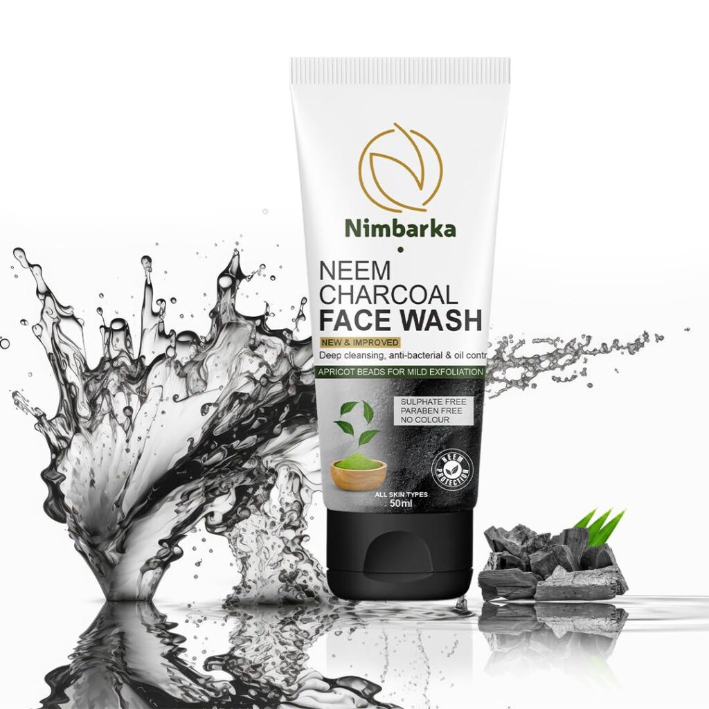 Neem Charcoal Face Wash, 50ml – Deep Cleansing, Anti-Bacterial, Oil Control, Gentle Exfoliation, Sulfate & Paraben Free, For Men & Women