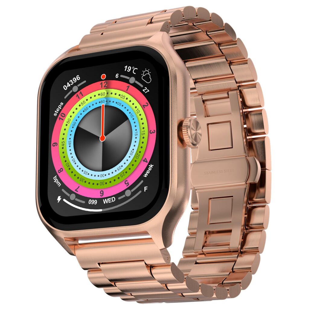 Fire-Boltt Solaris 1.78 AMOLED Always-on Display with 368 * 448 px Resolution, 123 Sports Mode, IP68 Water-Resistant, Long-Lasting Battery Life and Comprehensive Health Tracking (Pink)